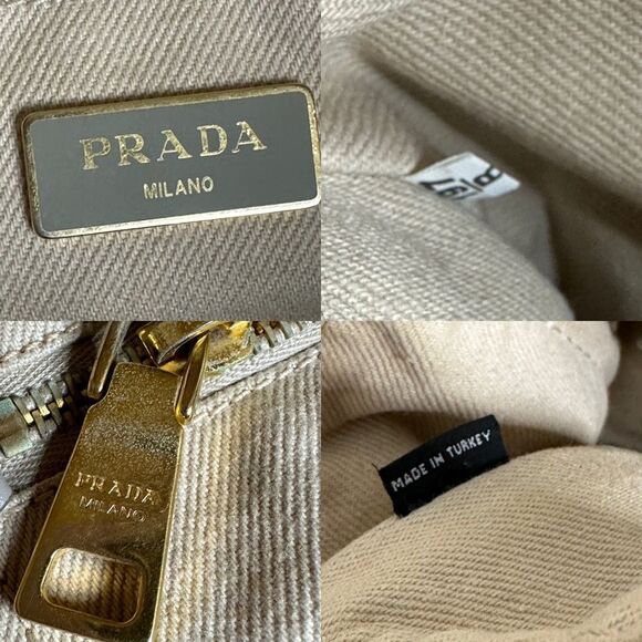 💯Authentic Prada Canapa Denim Medium Size 🍀 - Picture 11 of 17